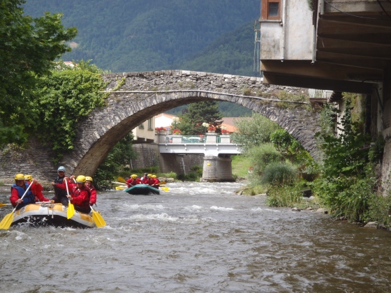Rafting on easy part of Aude River